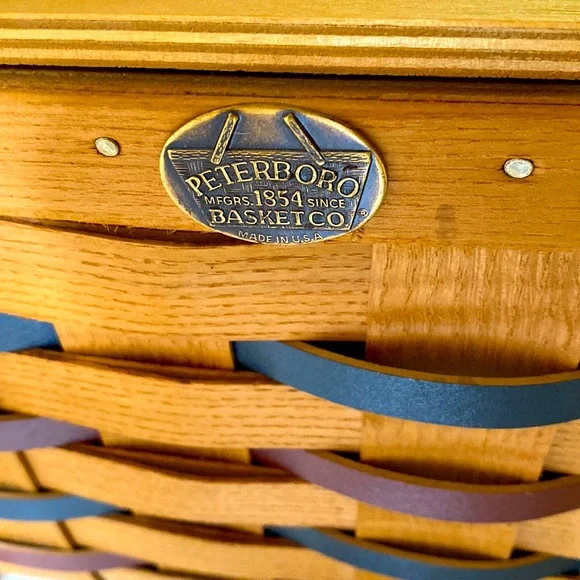 Peterborough Baskets of New Hampshire NEW Vintage Handmade Basket w/Pyrex dish. - Picture 3 of 16